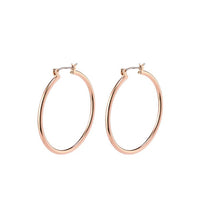 Load image into Gallery viewer, Pilgrim Classic Rosegold Hoops with shiny finish
