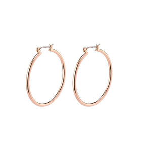 Pilgrim Classic Rosegold Hoops with shiny finish