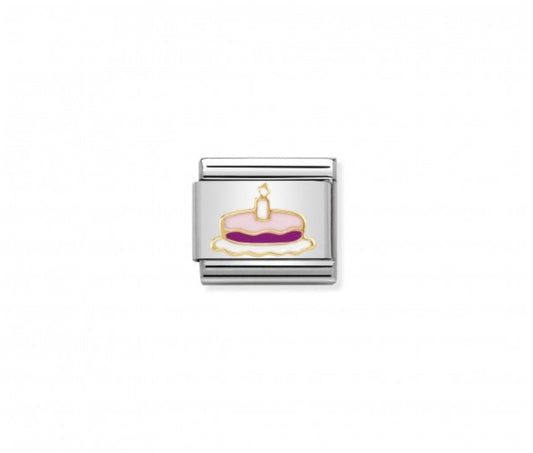 Nomination Birthday Cake / 18K gold and enamel
