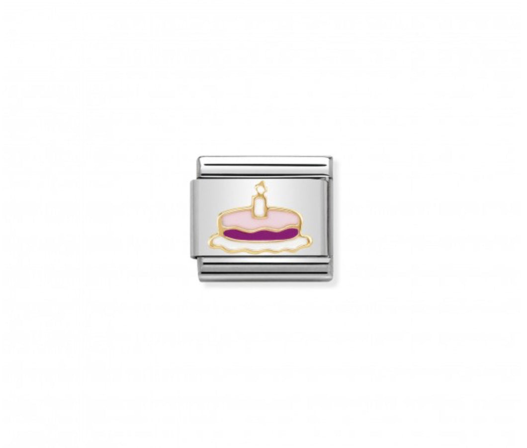 Nomination Birthday Cake / 18K gold and enamel