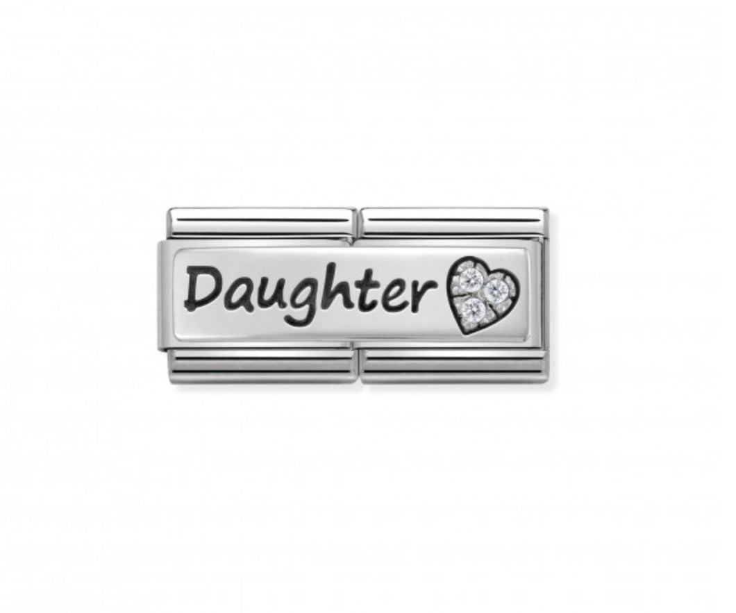 Nomination Daughter double link with Swarovski crystal