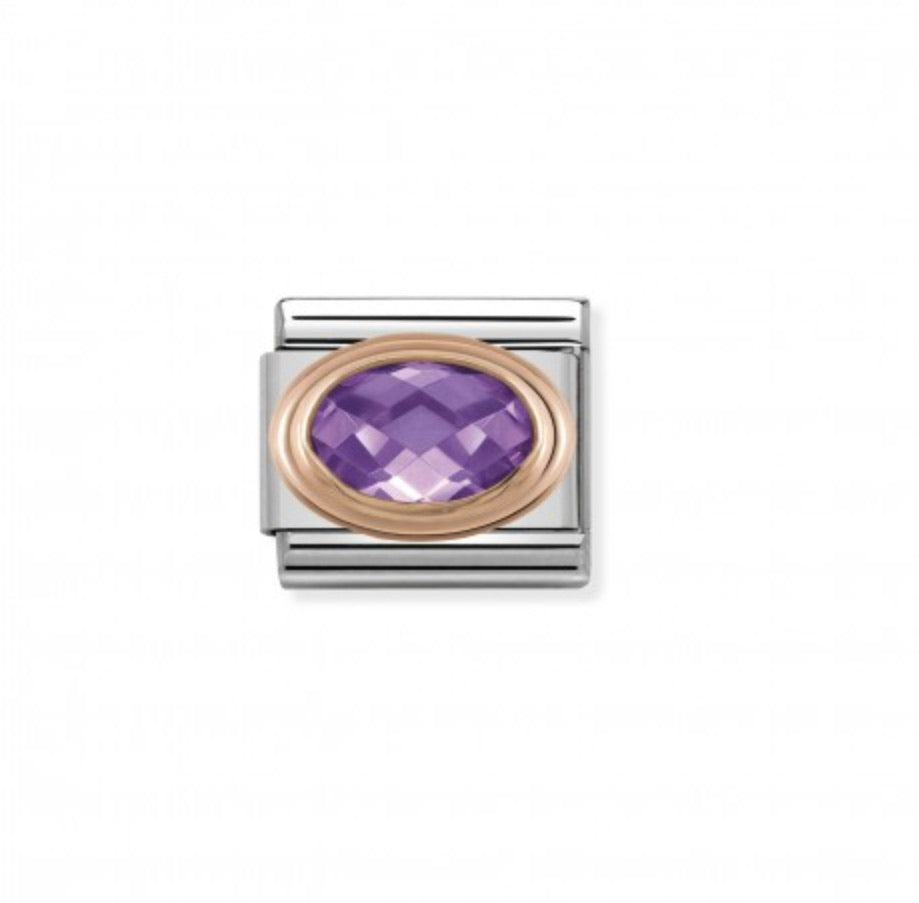 Nomination Violet stone in 9K Rosegold