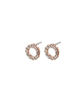 Pilgrim Malin earrings Rosegold plated :crystal